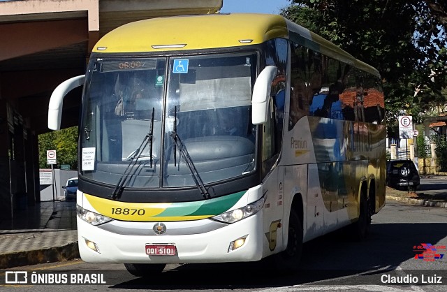 Empresa Gontijo de Transportes 18870 na cidade de Três Corações, Minas Gerais, Brasil, por Claudio Luiz. Número da foto: #12258835.
