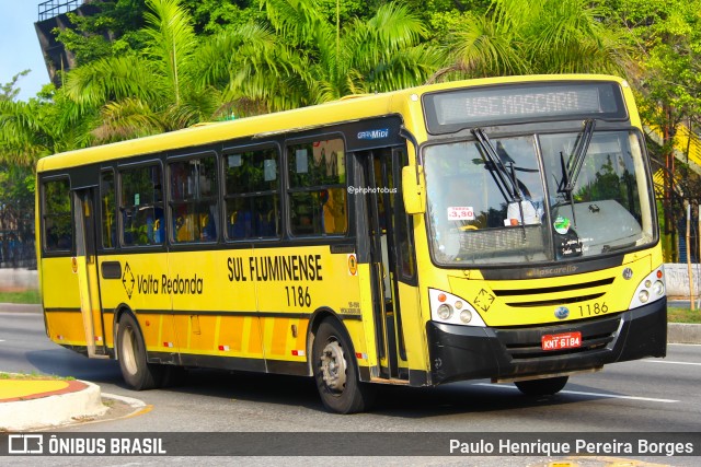 Viação Sul Fluminense 1186 na cidade de Volta Redonda, Rio de Janeiro, Brasil, por Paulo Henrique Pereira Borges. Número da foto: #12257867.