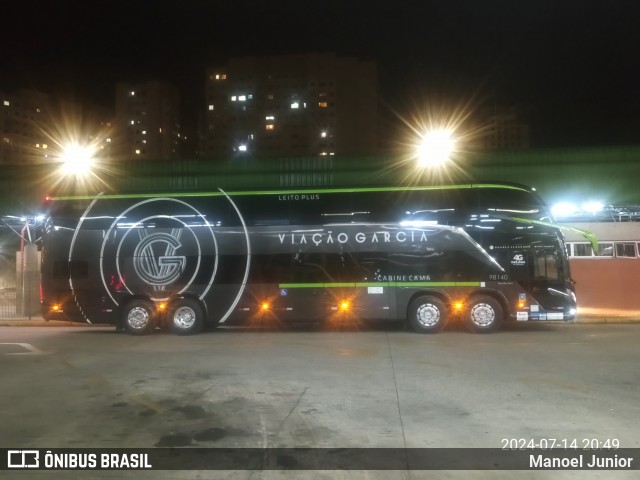 Viação Garcia 98140 na cidade de São Paulo, São Paulo, Brasil, por Manoel Junior. Número da foto: #12261580.