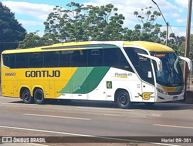Empresa Gontijo de Transportes 19660 na cidade de Betim, Minas Gerais, Brasil, por Hariel BR-381. Número da foto: #12260443.