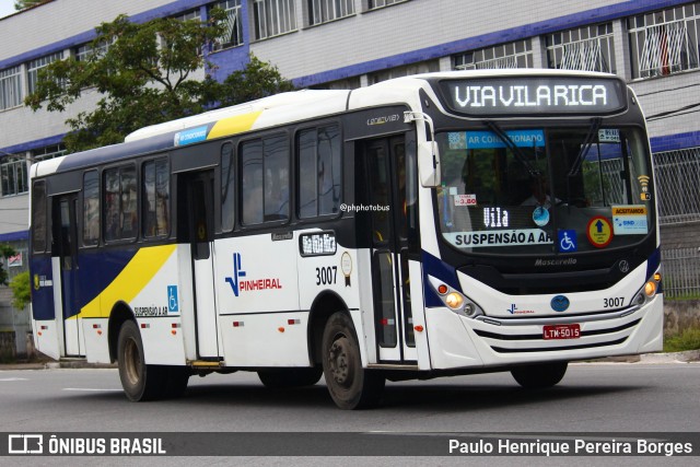 Viação Pinheiral 3007 na cidade de Volta Redonda, Rio de Janeiro, Brasil, por Paulo Henrique Pereira Borges. Número da foto: #12261171.