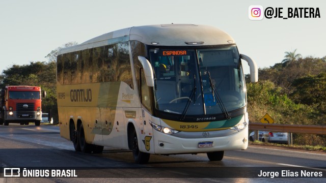 Empresa Gontijo de Transportes 18345 na cidade de Ribeirão das Neves, Minas Gerais, Brasil, por Jorge Elias Neres. Número da foto: #12258921.