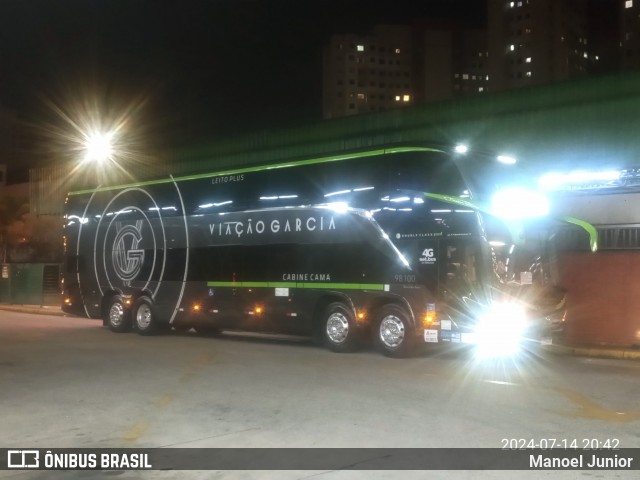Viação Garcia 98100 na cidade de São Paulo, São Paulo, Brasil, por Manoel Junior. Número da foto: #12261579.
