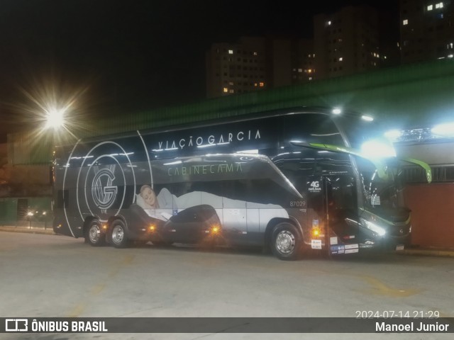 Viação Garcia 87029 na cidade de São Paulo, São Paulo, Brasil, por Manoel Junior. Número da foto: #12261586.