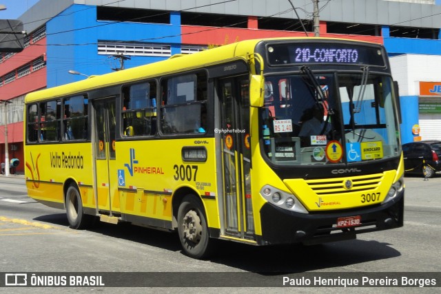 Viação Pinheiral 3007 na cidade de Volta Redonda, Rio de Janeiro, Brasil, por Paulo Henrique Pereira Borges. Número da foto: #12261155.