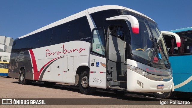 Paraibuna Transportes 22018 na cidade de Divinópolis, Minas Gerais, Brasil, por Igor Policarpo. Número da foto: #12261545.