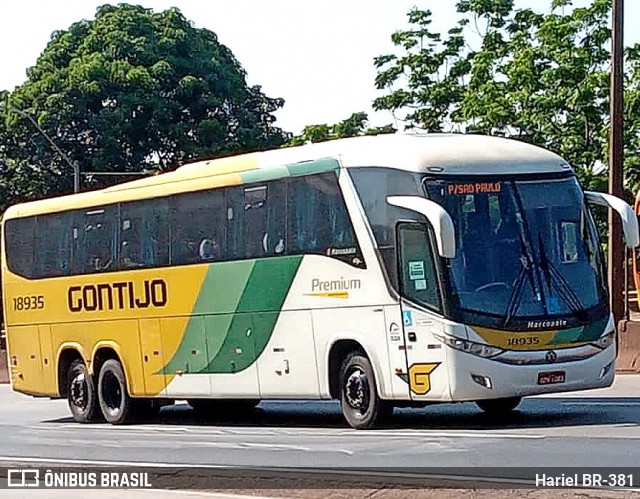 Empresa Gontijo de Transportes 18935 na cidade de Betim, Minas Gerais, Brasil, por Hariel BR-381. Número da foto: #12260803.