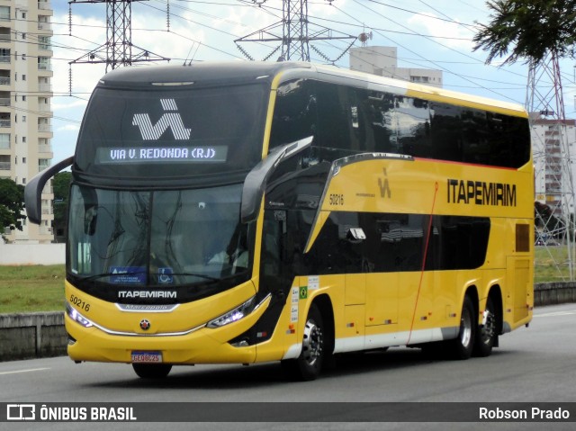 Viação Nova Itapemirim 50216 na cidade de São José dos Campos, São Paulo, Brasil, por Robson Prado. Número da foto: #12216736.