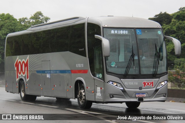 Auto Viação 1001 RJ 108.118 na cidade de Piraí, Rio de Janeiro, Brasil, por José Augusto de Souza Oliveira. Número da foto: #12217514.