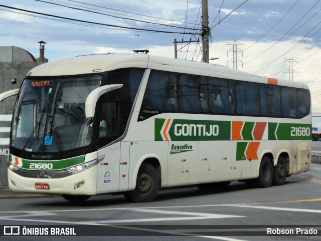 Empresa Gontijo de Transportes 21680 na cidade de São José dos Campos, São Paulo, Brasil, por Robson Prado. Número da foto: #12217980.