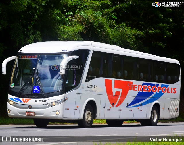 Viação Teresópolis RJ 203.012 na cidade de Petrópolis, Rio de Janeiro, Brasil, por Victor Henrique. Número da foto: #12217635.