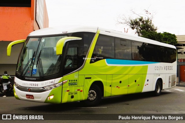 Costa Verde Transportes RJ 217.040 na cidade de Rio de Janeiro, Rio de Janeiro, Brasil, por Paulo Henrique Pereira Borges. Número da foto: #12217513.