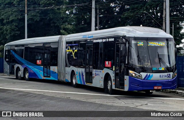 Next Mobilidade - ABC Sistema de Transporte 8314 na cidade de São Paulo, São Paulo, Brasil, por Matheus Costa. Número da foto: #12216187.