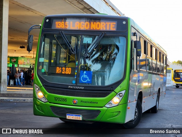 Viação Piracicabana Distrito Federal 120286 na cidade de Brasília, Distrito Federal, Brasil, por Brenno Santos. Número da foto: #12215758.