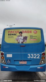 Emflotur - Empresa Florianópolis de Transportes Coletivos 3322 na cidade de Florianópolis, Santa Catarina, Brasil, por Busologia Gabrielística. Número da foto: #12215850.