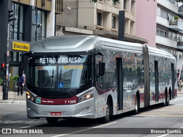 Viação Campo Belo 7 1305 na cidade de São Paulo, São Paulo, Brasil, por Brenno Santos. Número da foto: #12262043.