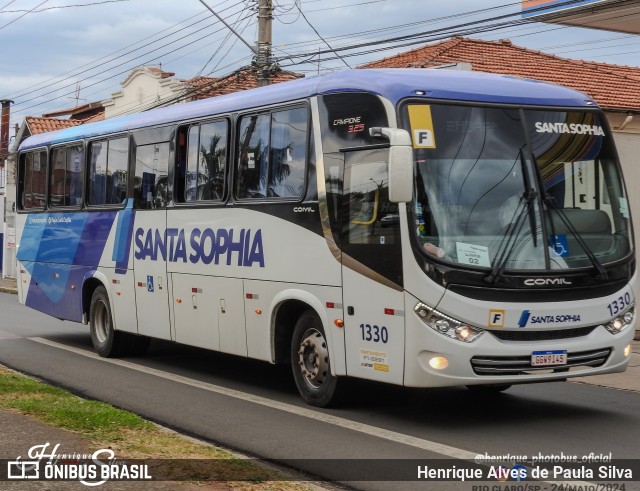 Viação Santa Sophia 1330 na cidade de Rio Claro, São Paulo, Brasil, por Henrique Alves de Paula Silva. Número da foto: #12263791.