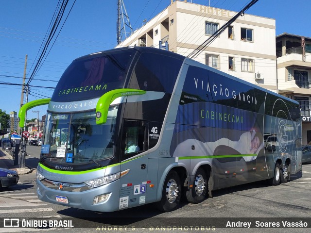 Viação Garcia 8655 na cidade de Balneário Camboriú, Santa Catarina, Brasil, por Andrey  Soares Vassão. Número da foto: #12265451.