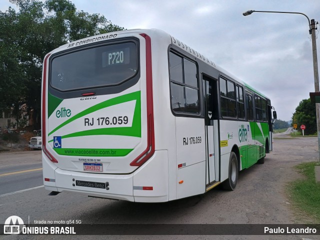 Viação Elite RJ 176.059 na cidade de Barra do Piraí, Rio de Janeiro, Brasil, por Paulo Leandro. Número da foto: #12264628.
