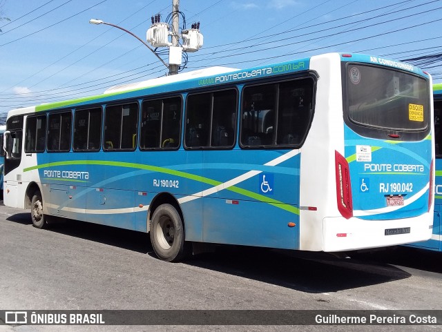 Viação Ponte Coberta RJ 190.042 na cidade de Rio de Janeiro, Rio de Janeiro, Brasil, por Guilherme Pereira Costa. Número da foto: #12266952.