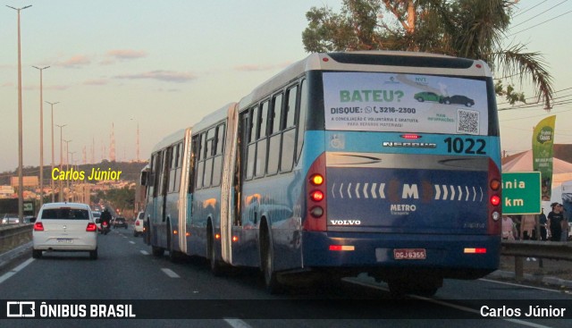Metrobus 1022 na cidade de Goiânia, Goiás, Brasil, por Carlos Júnior. Número da foto: #12266128.