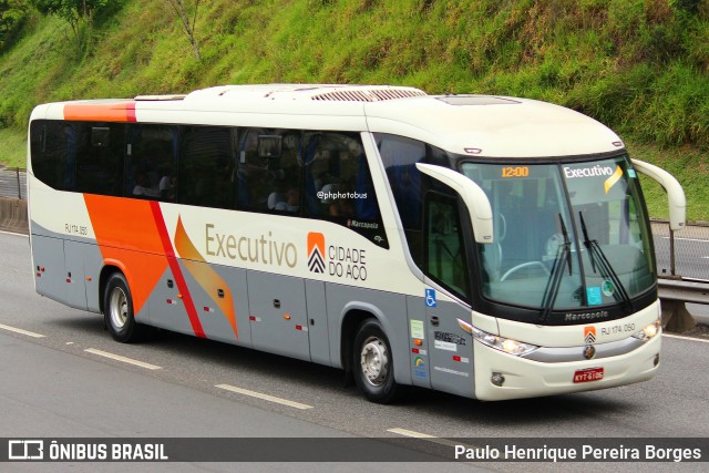 Viação Cidade do Aço RJ 174.050 na cidade de Piraí, Rio de Janeiro, Brasil, por Paulo Henrique Pereira Borges. Número da foto: #12266417.
