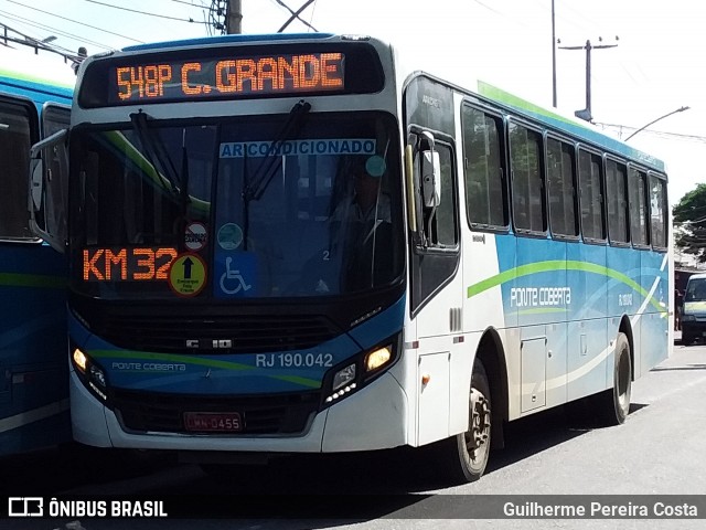 Viação Ponte Coberta RJ 190.042 na cidade de Rio de Janeiro, Rio de Janeiro, Brasil, por Guilherme Pereira Costa. Número da foto: #12266935.
