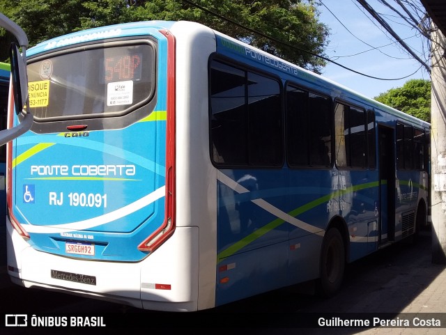 Viação Ponte Coberta RJ 190.091 na cidade de Rio de Janeiro, Rio de Janeiro, Brasil, por Guilherme Pereira Costa. Número da foto: #12267084.