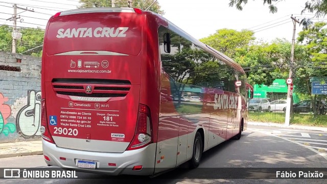 Viação Santa Cruz 29020 na cidade de São Paulo, São Paulo, Brasil, por Fábio Paixão. Número da foto: #12265839.