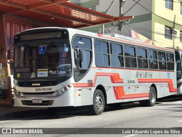 Viação Resendense RJ 192.006 na cidade de Resende, Rio de Janeiro, Brasil, por Luiz Eduardo Lopes da Silva. Número da foto: #12264594.