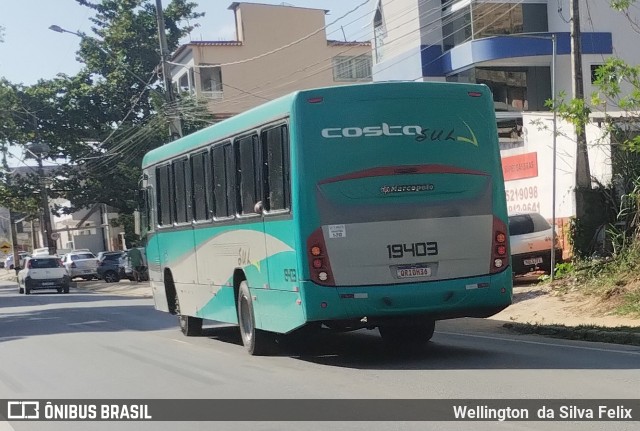 Costa Sul Transportes e Turismo 19403 na cidade de Cachoeiro de Itapemirim, Espírito Santo, Brasil, por Wellington  da Silva Felix. Número da foto: #12268458.