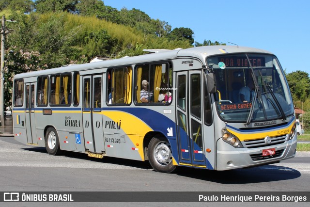 Viação Barra do Piraí Turismo RJ 113.026 na cidade de Barra do Piraí, Rio de Janeiro, Brasil, por Paulo Henrique Pereira Borges. Número da foto: #12269026.