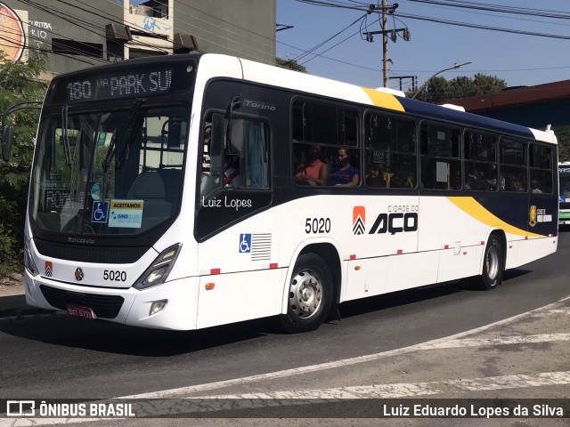 Viação Cidade do Aço 5020 na cidade de Volta Redonda, Rio de Janeiro, Brasil, por Luiz Eduardo Lopes da Silva. Número da foto: #12269191.