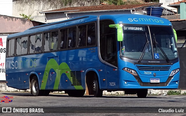 SC Minas Transportes 76224 na cidade de Três Corações, Minas Gerais, Brasil, por Claudio Luiz. Número da foto: #12269092.