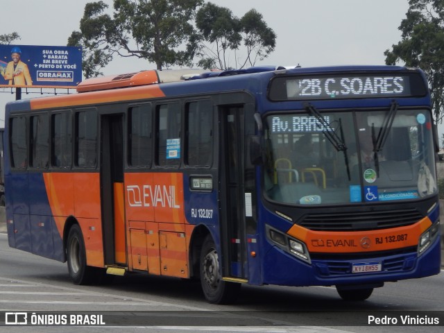 Evanil Transportes e Turismo RJ 132.087 na cidade de Belford Roxo, Rio de Janeiro, Brasil, por Pedro Vinicius. Número da foto: #12267867.