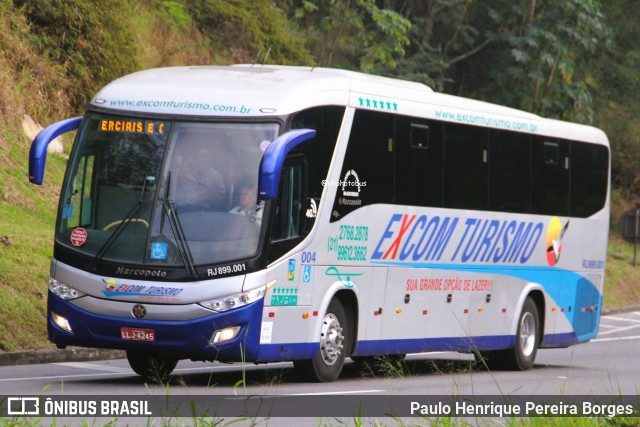 Excom Turismo RJ 899.001 na cidade de Piraí, Rio de Janeiro, Brasil, por Paulo Henrique Pereira Borges. Número da foto: #12269080.