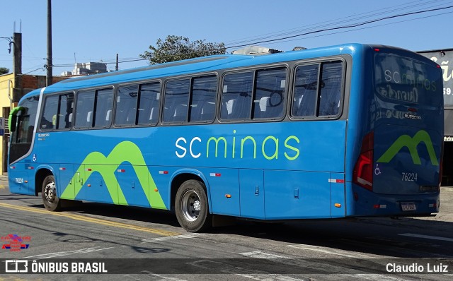 SC Minas Transportes 76224 na cidade de Três Corações, Minas Gerais, Brasil, por Claudio Luiz. Número da foto: #12269097.