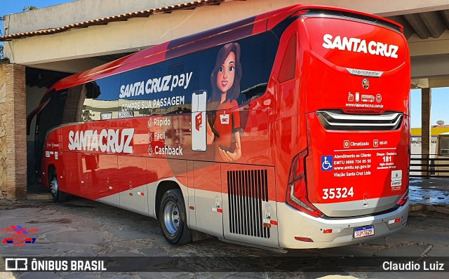Viação Santa Cruz 35324 na cidade de São Thomé das Letras, Minas Gerais, Brasil, por Claudio Luiz. Número da foto: #12271868.