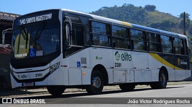 Viação Elite 2381 na cidade de Volta Redonda, Rio de Janeiro, Brasil, por João Victor Rodrigues Rocha. Número da foto: #12270829.