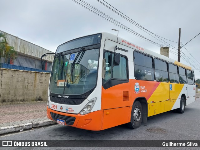 Viação Piracicabana Praia Grande 3803 na cidade de Praia Grande, São Paulo, Brasil, por Guilherme Silva. Número da foto: #12272462.