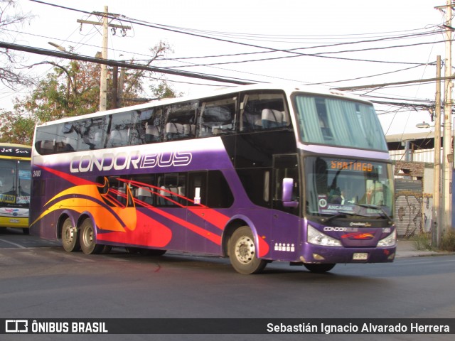 Condorbus 2480 na cidade de Estación Central, Santiago, Metropolitana de Santiago, Chile, por Sebastián Ignacio Alvarado Herrera. Número da foto: #12272413.