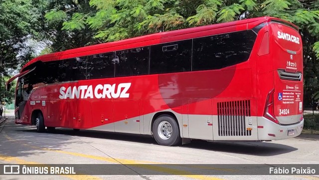 Viação Santa Cruz 34924 na cidade de São Paulo, São Paulo, Brasil, por Fábio Paixão. Número da foto: #12271042.