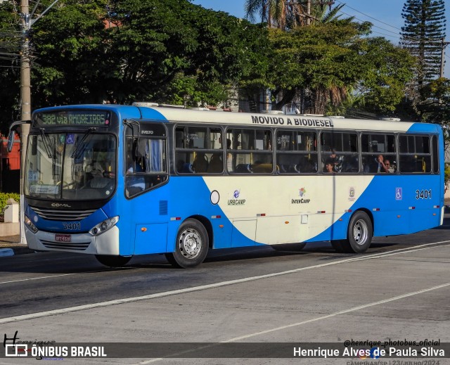 VB Transportes e Turismo 3401 na cidade de Campinas, São Paulo, Brasil, por Henrique Alves de Paula Silva. Número da foto: #12272503.