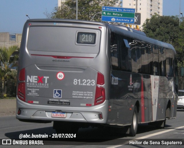 Next Mobilidade - ABC Sistema de Transporte 81.223 na cidade de São Bernardo do Campo, São Paulo, Brasil, por Heitor de Sena Sapaterro. Número da foto: #12270633.