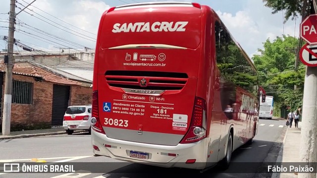 Viação Santa Cruz 30823 na cidade de São Paulo, São Paulo, Brasil, por Fábio Paixão. Número da foto: #12270833.