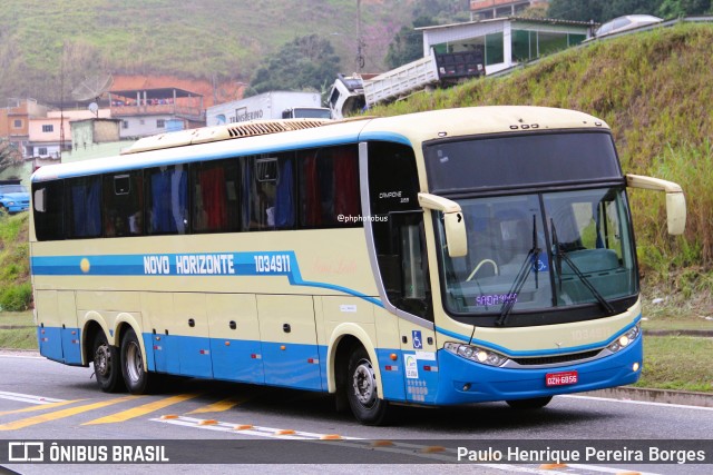 Viação Novo Horizonte 1034911 na cidade de Barra do Piraí, Rio de Janeiro, Brasil, por Paulo Henrique Pereira Borges. Número da foto: #12271799.