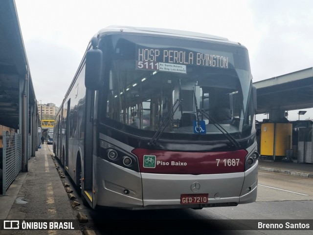 Viação Campo Belo 7 1687 na cidade de São Paulo, São Paulo, Brasil, por Brenno Santos. Número da foto: #12270847.