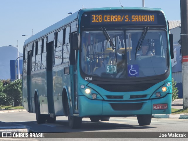 Transporte Coletivo Estrela 1214 na cidade de São José, Santa Catarina, Brasil, por Joe Walczak. Número da foto: #12271225.