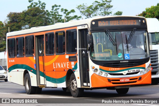 Linave Transportes RJ 146.085 na cidade de Nova Iguaçu, Rio de Janeiro, Brasil, por Paulo Henrique Pereira Borges. Número da foto: #12271783.