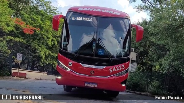 Viação Santa Cruz 34223 na cidade de São Paulo, São Paulo, Brasil, por Fábio Paixão. Número da foto: #12271038.